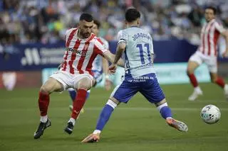 Imágenes del encuentro entre el Málaga y el Sporting