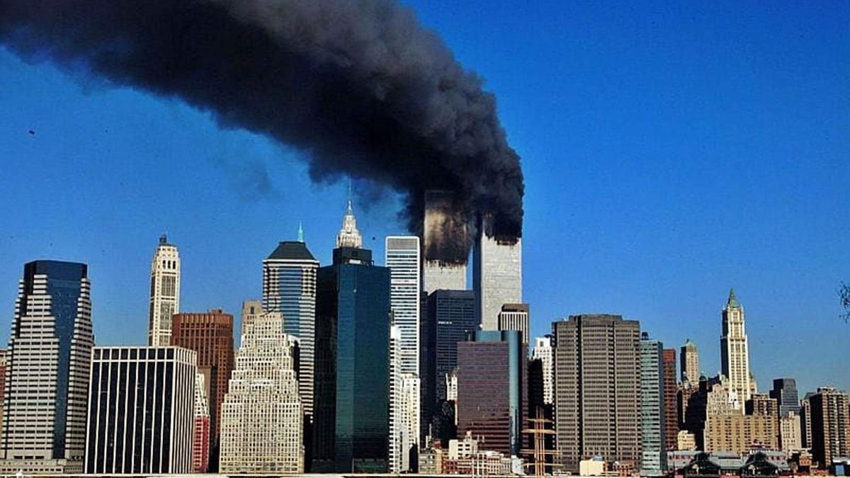 Imatge de l’atac d’Al-Qaeda amb avions contra les Torres Bessones de Nova York