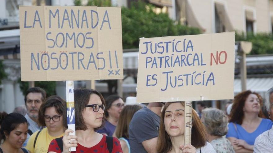 Protesta en Murcia contra la excarcelación de La Manada
