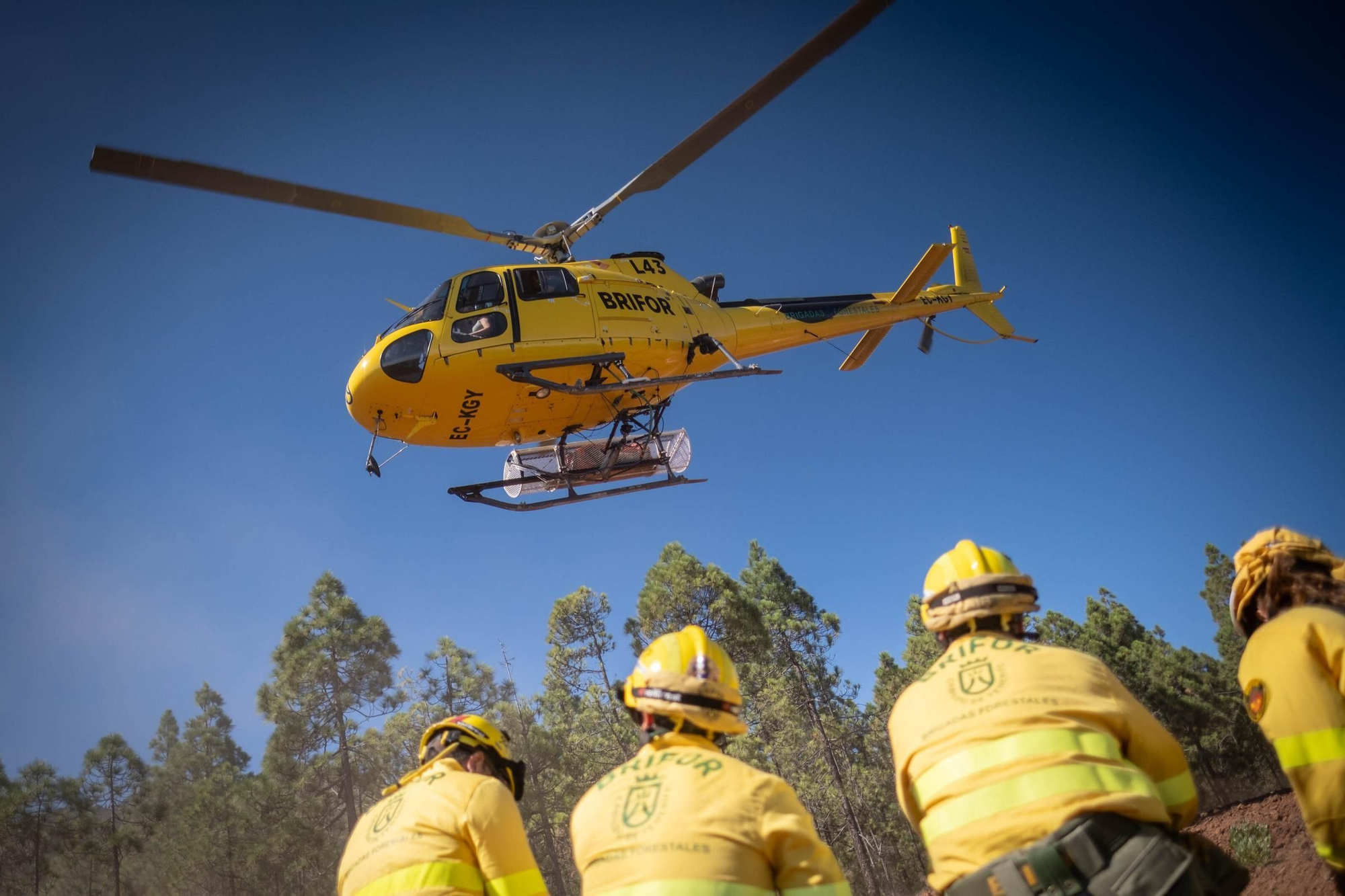 Reunión del Operativo de Incendios forestales en Montaña Bermeja, en Tenerife. 