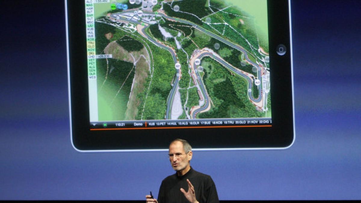Steve Jobs en la presentación del iPad