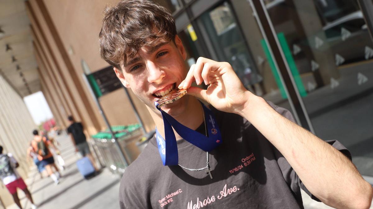 Guillermo del Pino, tras proclamarse el pasado verano subcampeón de Europa Sub-18.