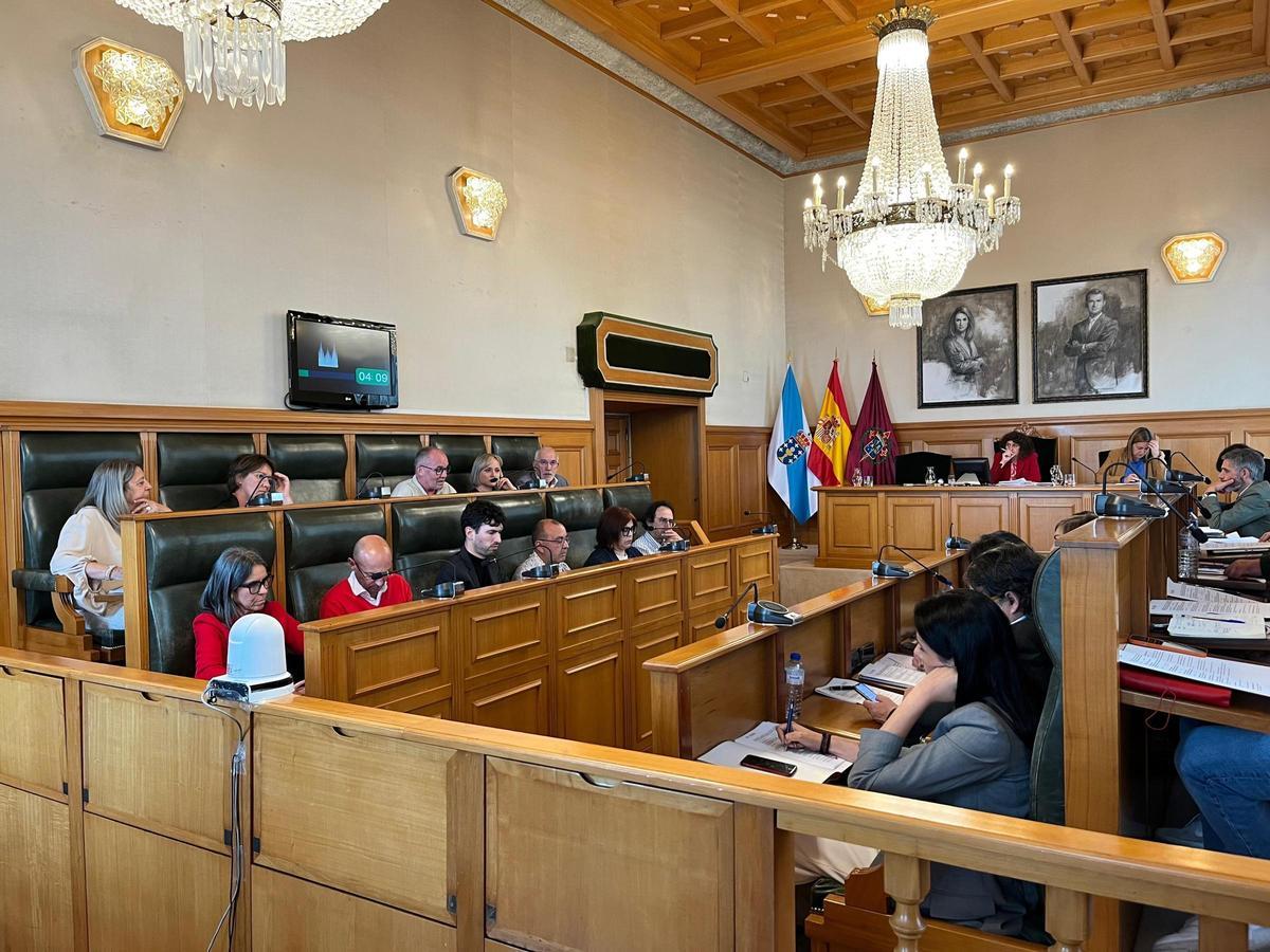 Una sesión plenaria en el Concello de Santiago