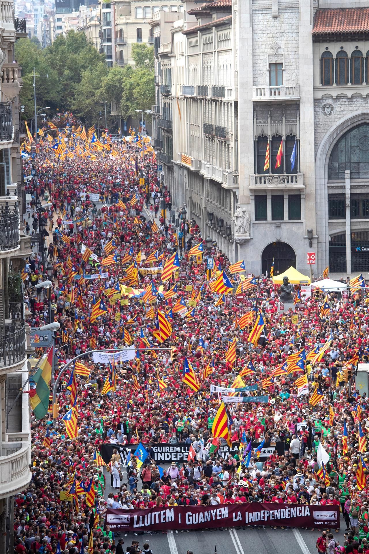 Manifestación independentista en Barcelona