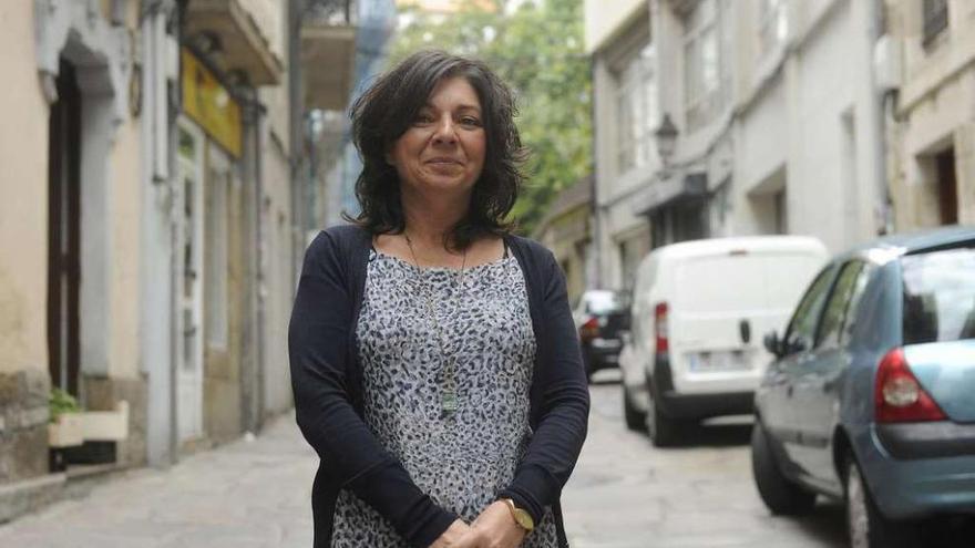 La concejal de Tráfico, Begoña Freire, en la Ciudad Vieja. carlos pardellas