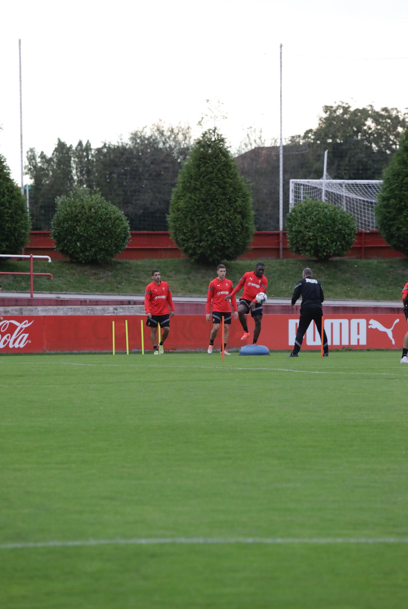 En imágenes: Entrenamiento del Sporting en Mareo