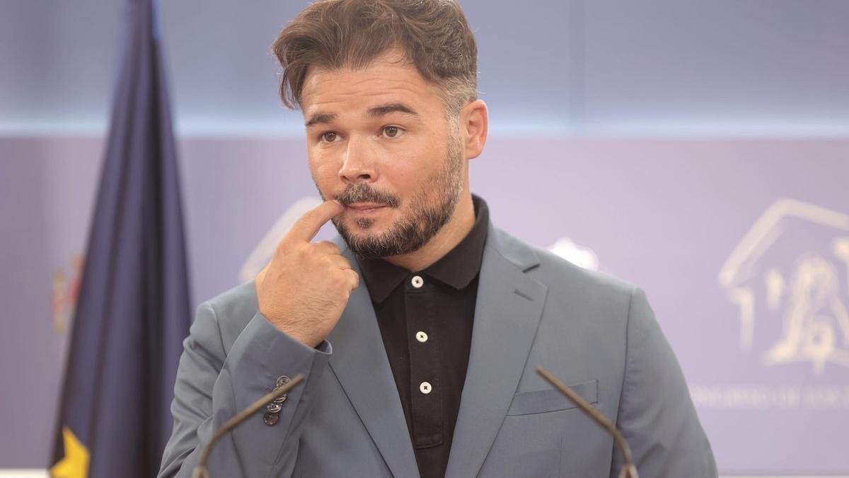 El portavoz parlamentario de la ERC, Gabriel Rufián.