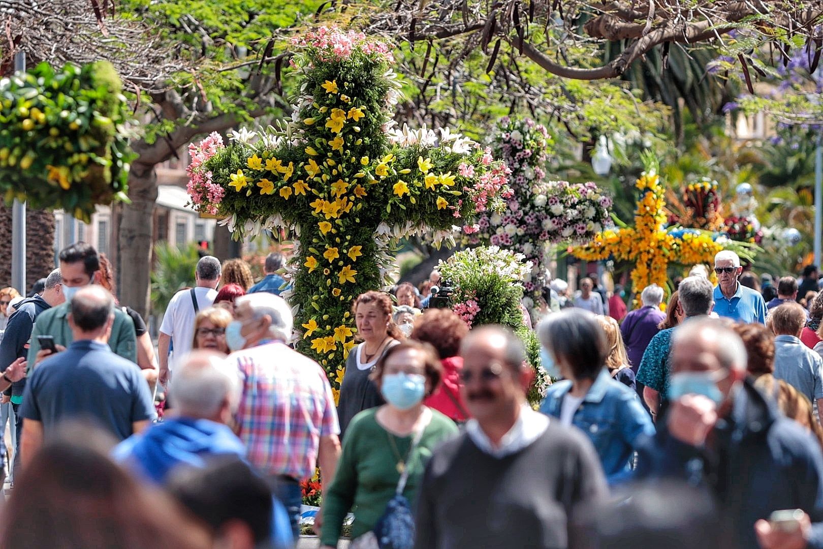 Recorrido por la rambla de Las Tinajas por el Día de la Cruz