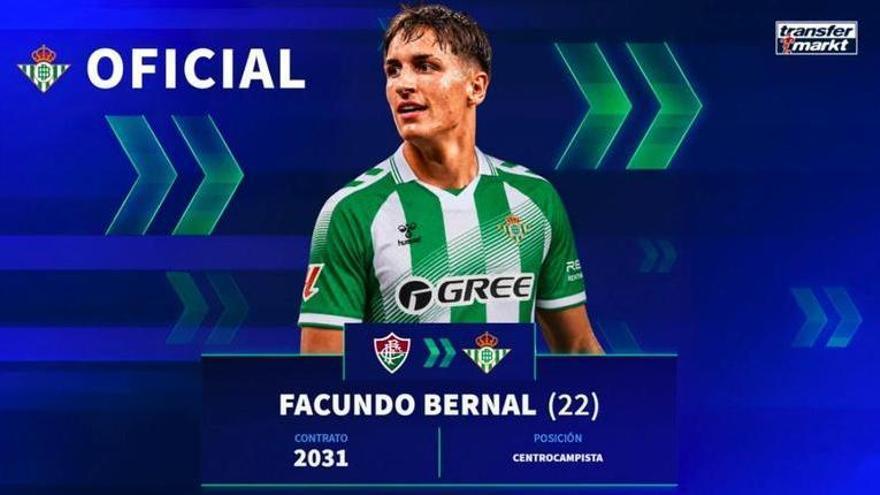 Oficial: Facundo Bernal, primer fichaje del Betis en la temporada 2026/27