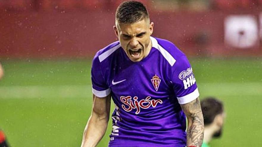Uros Djurdjevic, pichichi del Sporting de Gijón. | LALIGA