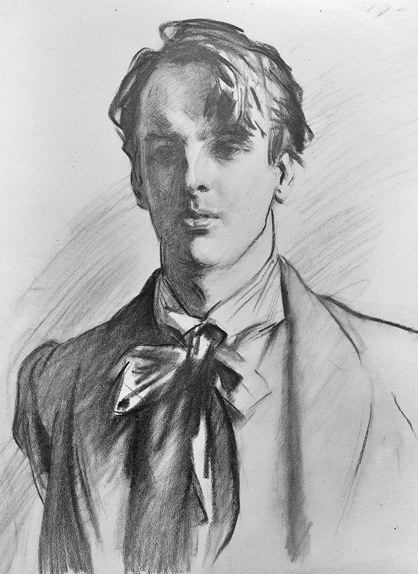 Yeats nun retrato da autoría de J.S. Sargent (1908).