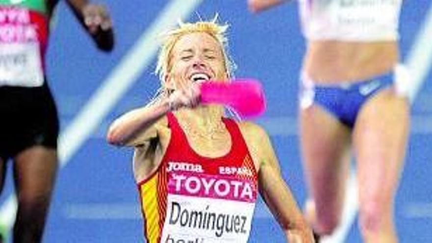 Marta Domínguez, al ganar los 3.000 obstáculos en el Mundial de 2009.