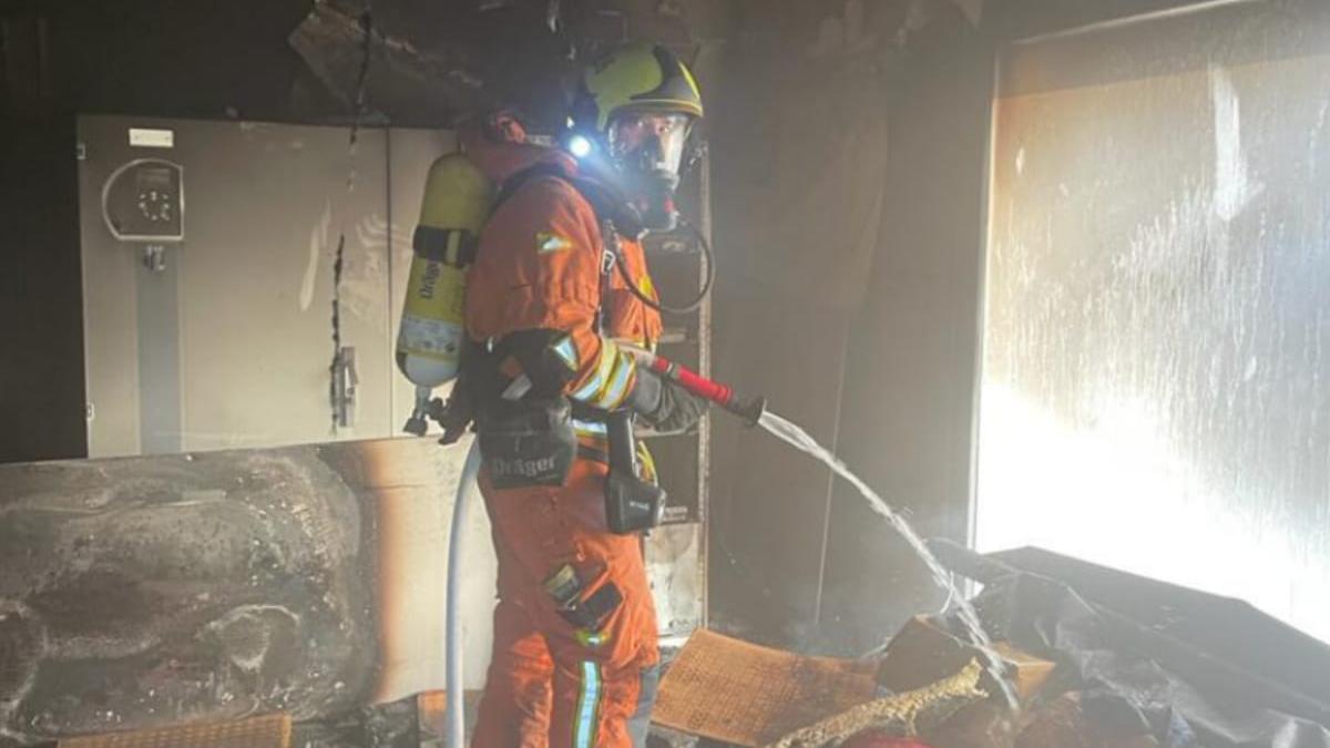 Incendio en las oficinas de la Seguridad Social en Sueca