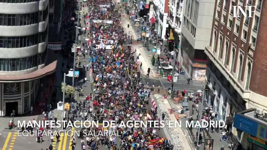 Manifestación de agentes en Madrid