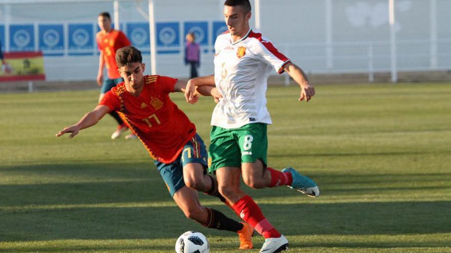 Ferran Torres fue uno de los futbolistas que llevaron más peligro a Bulgaria en la primera jornada.