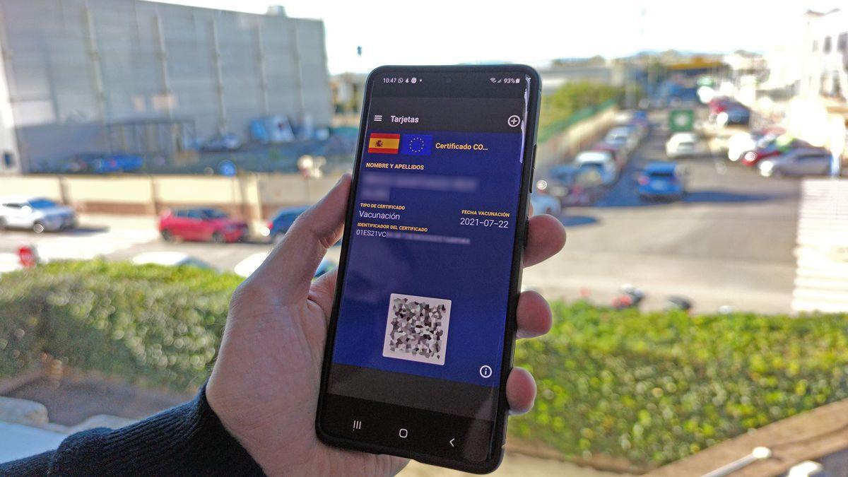 Pasaporte covid digital expedido por el Ministerio de Sanidad