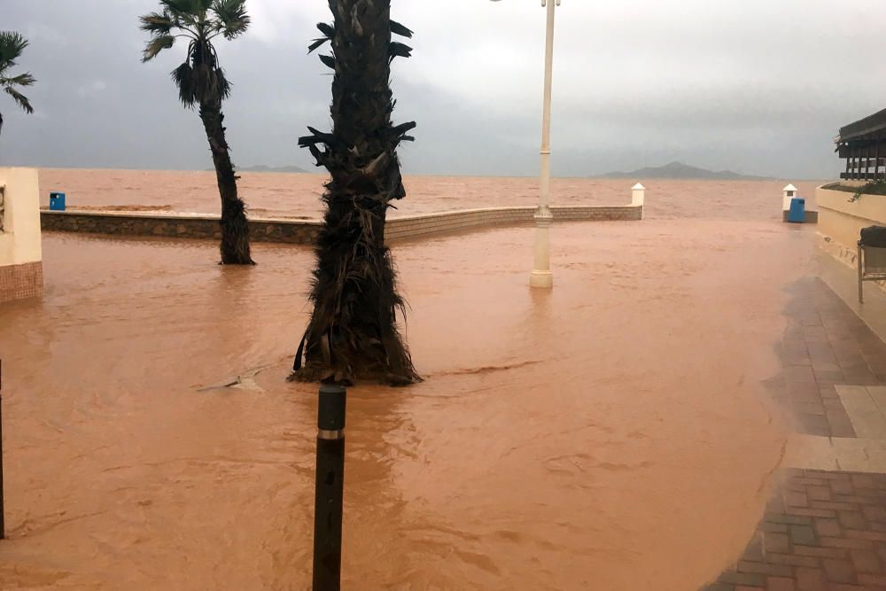 Las consecuencias de las lluvias en el Mar Menor