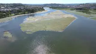Así fue la regeneración de la ría do Burgo a vista de dron