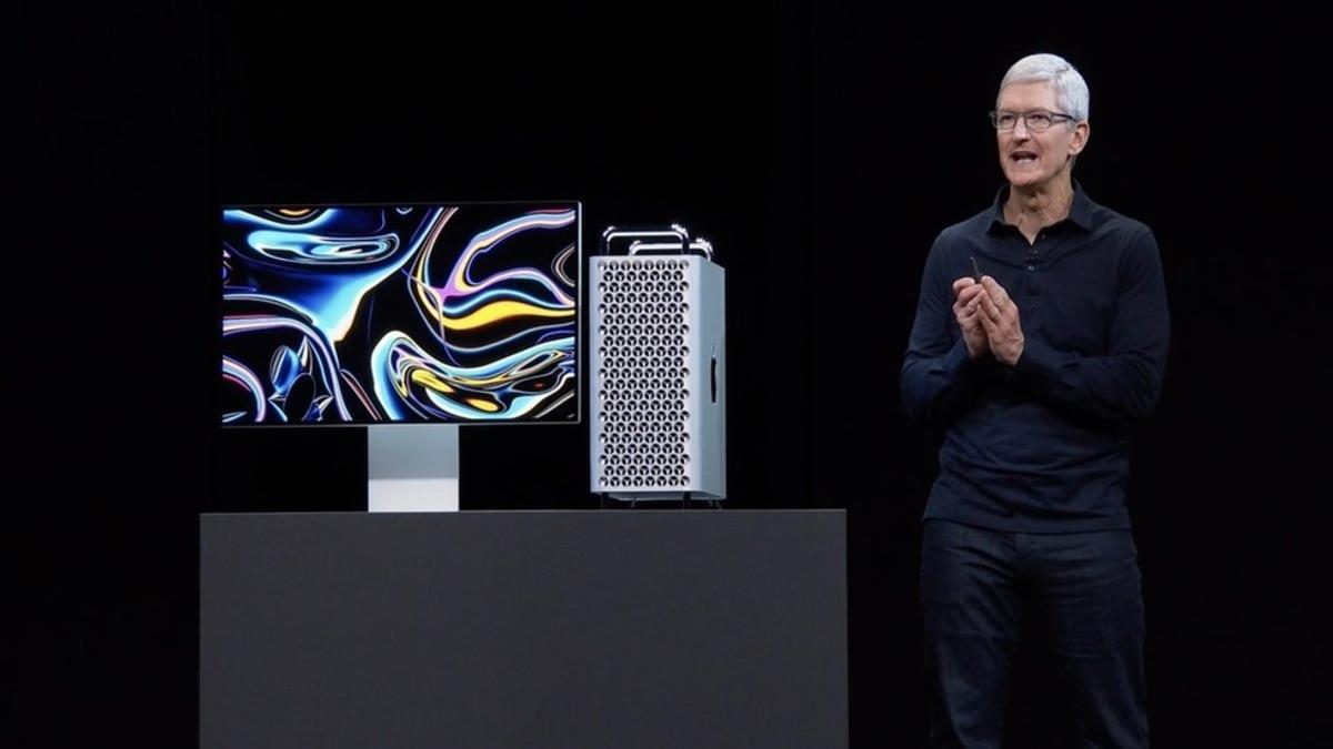 Cook junto al nuevo Mac Pro 2019