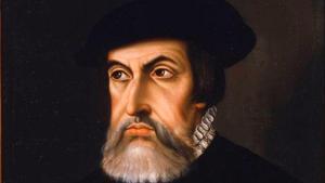 Retrato de Hernán Cortés.