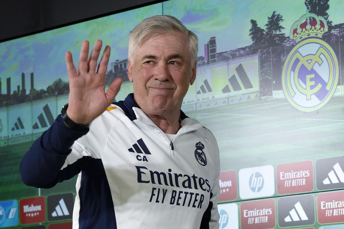 Carlo Ancelotti, this Friday, on his last day in Valdebebas.
