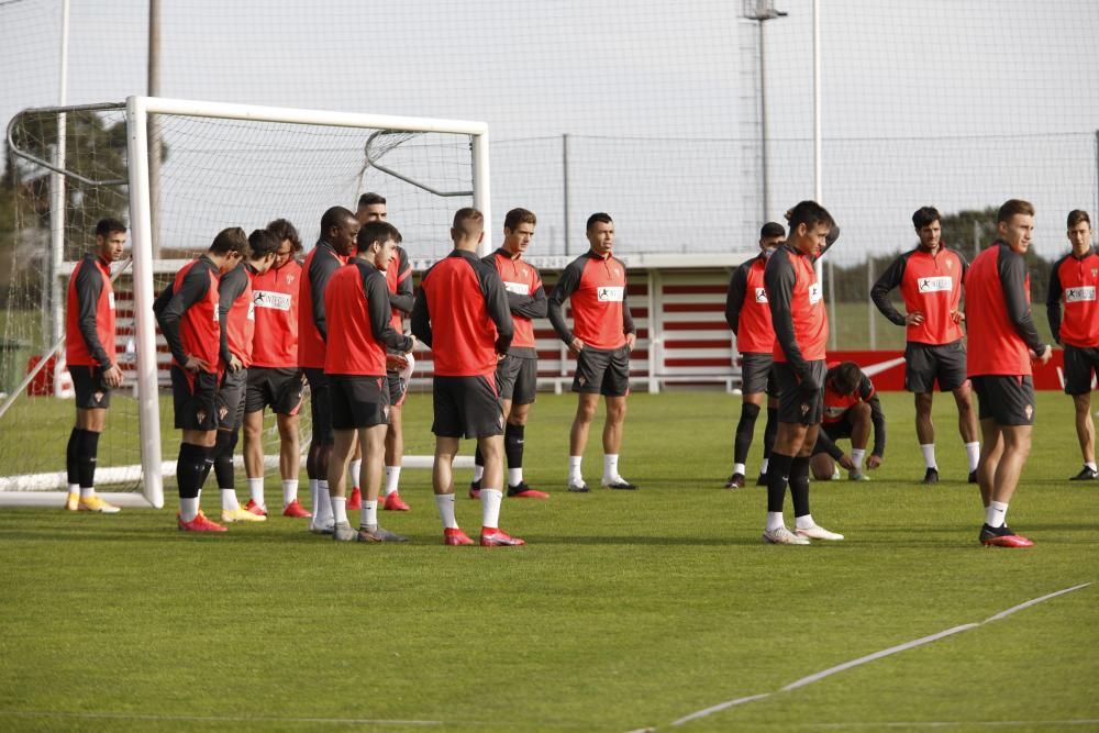 Entrenamiento del Sporting en Mareo.