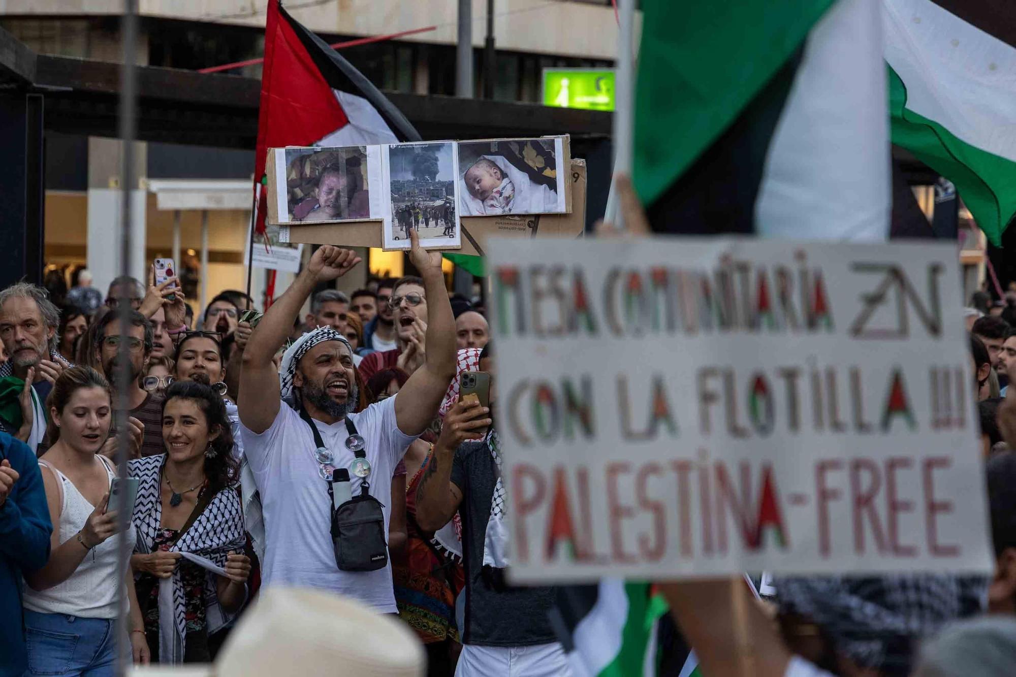 Medio millar de voces claman en la Muntanyeta por la liberación de la flotilla y el boicot a Israel