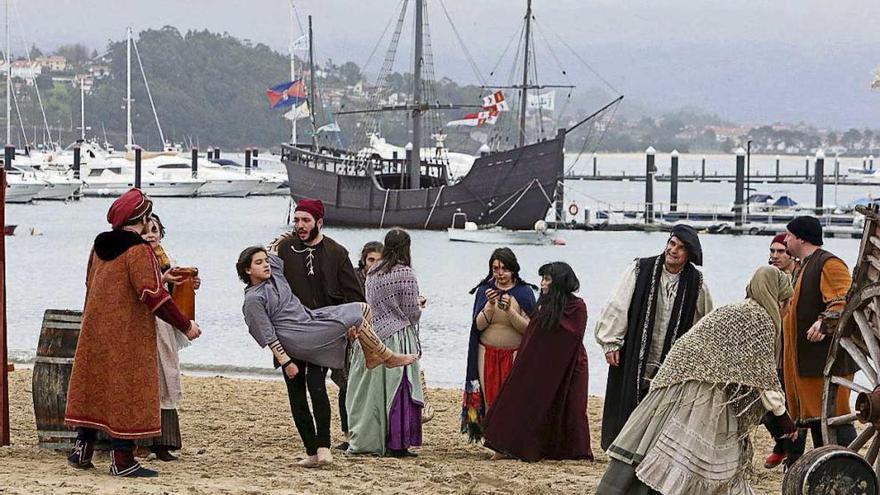 Pinzón desembarca en la Praia Ribeira