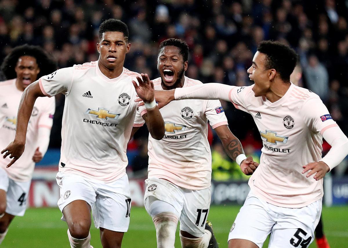 Rashford, ante el PSG en 2019