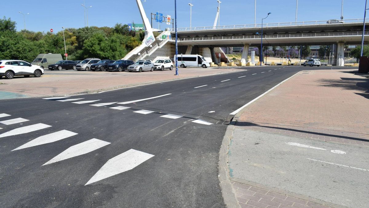 Acceso sur del Estadio La Cartuja de Sevilla
