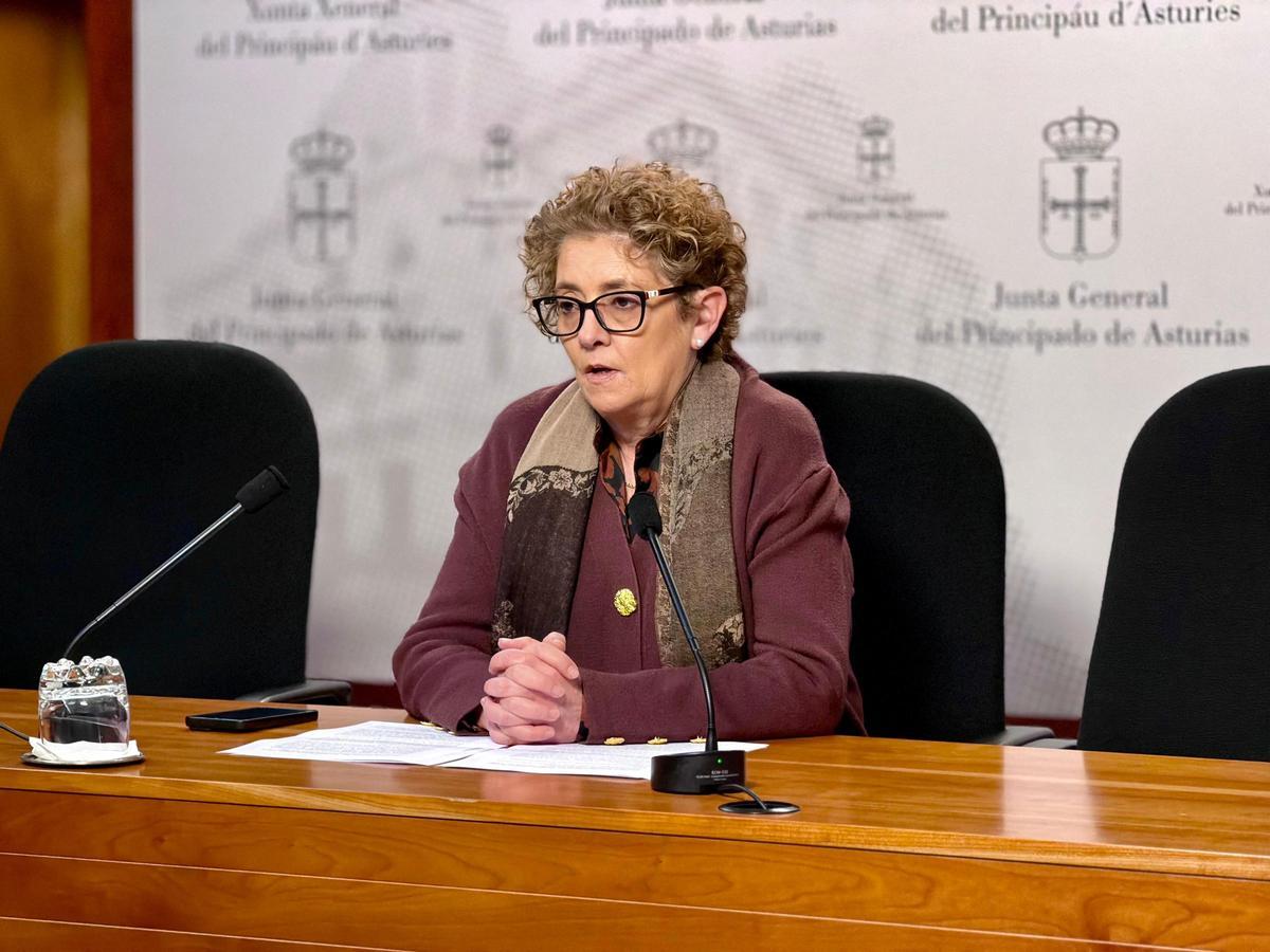 Gloria García durante la rueda de prensa.