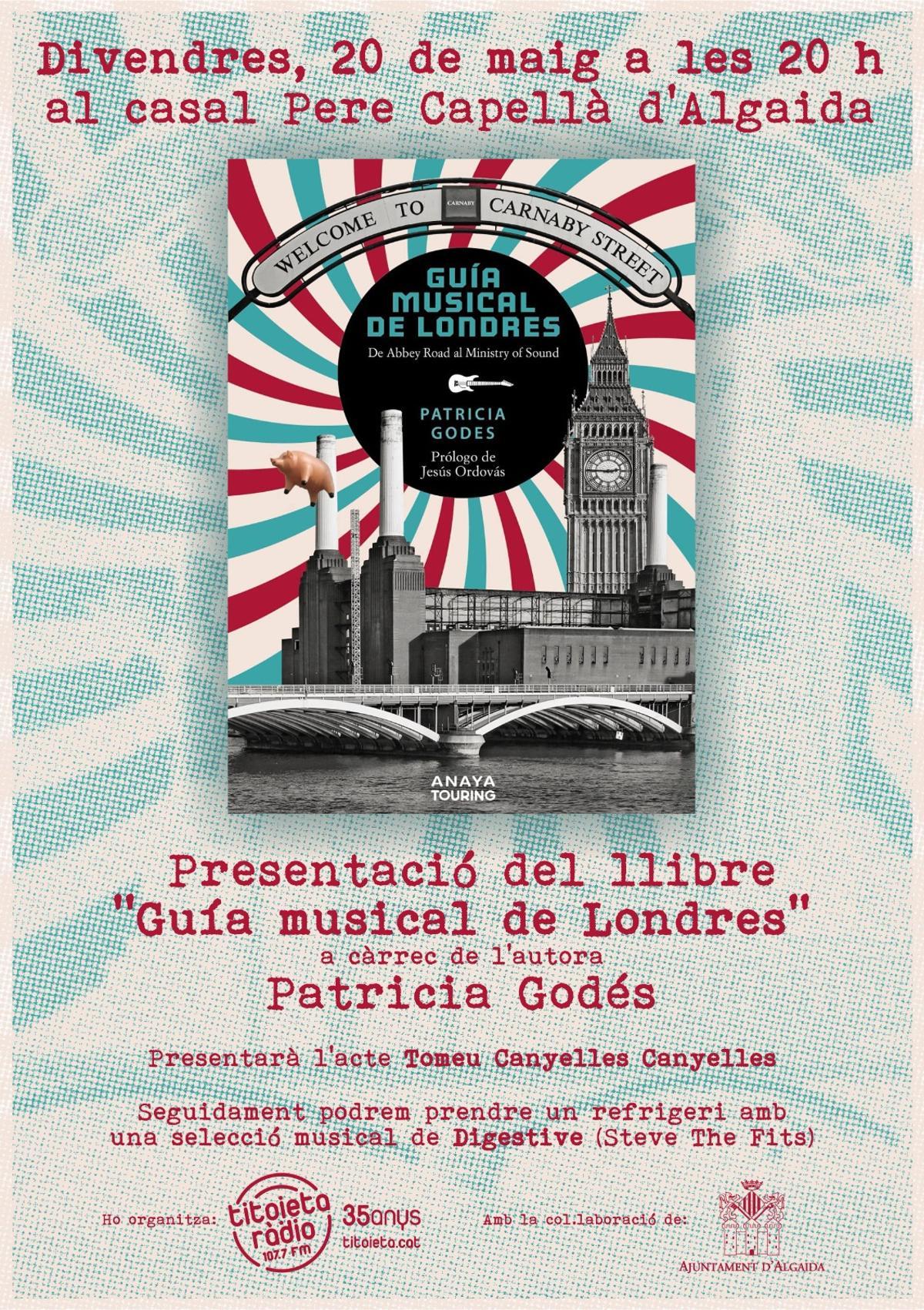 Cartel promocional de la charla de Patricia Godes