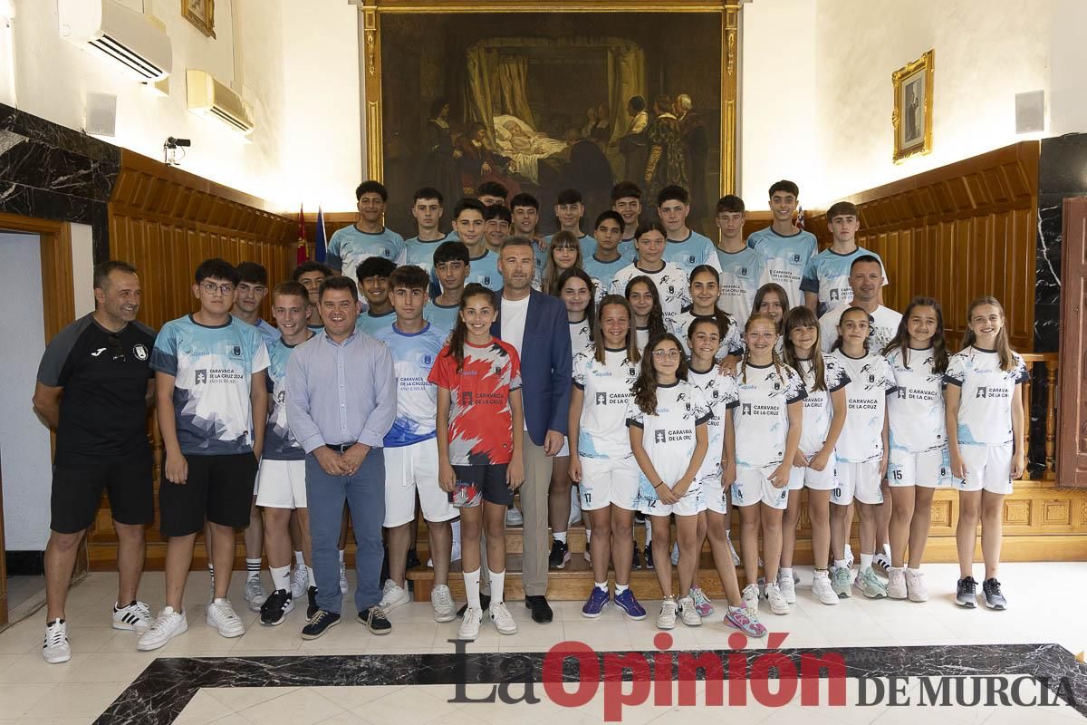 Recepción de los equipos de fútbol de las Escuelas Municipales de Caravaca que han conseguido ascenso