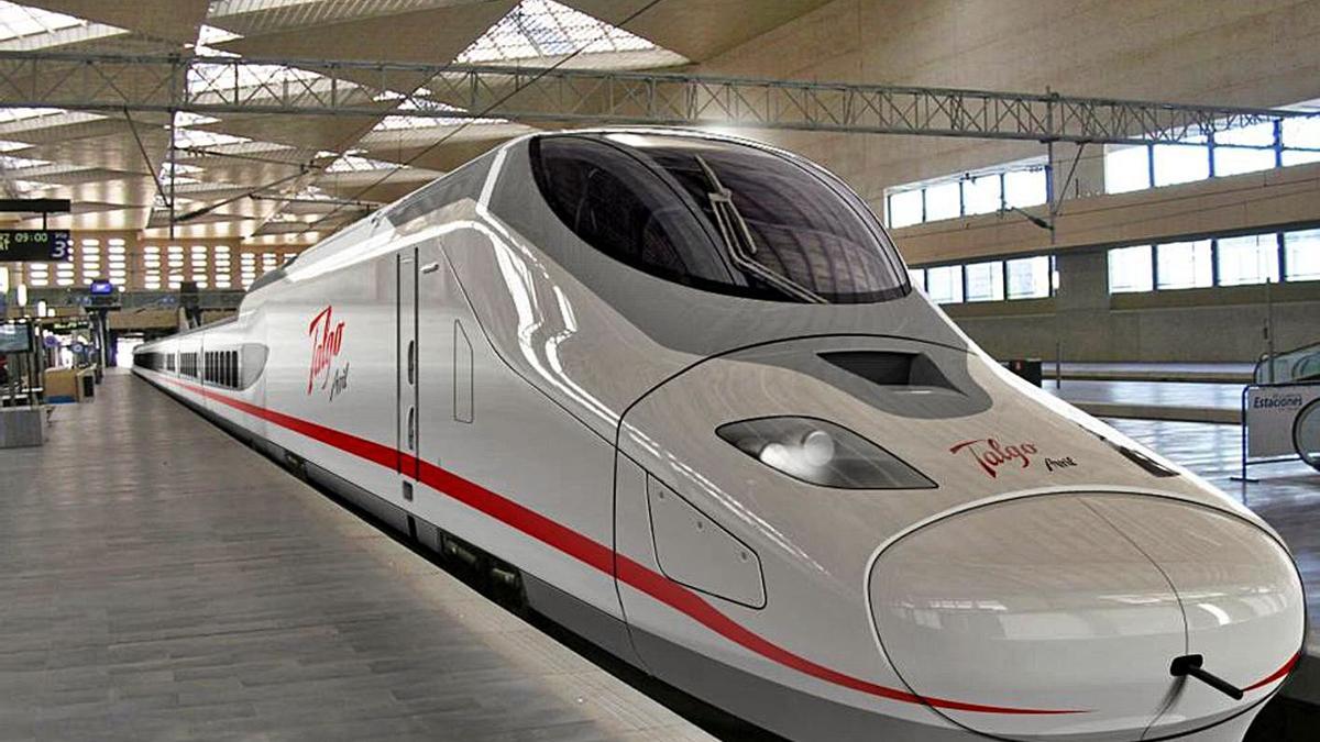 Un tren “Avril” de Talgo que mercó Renfe.