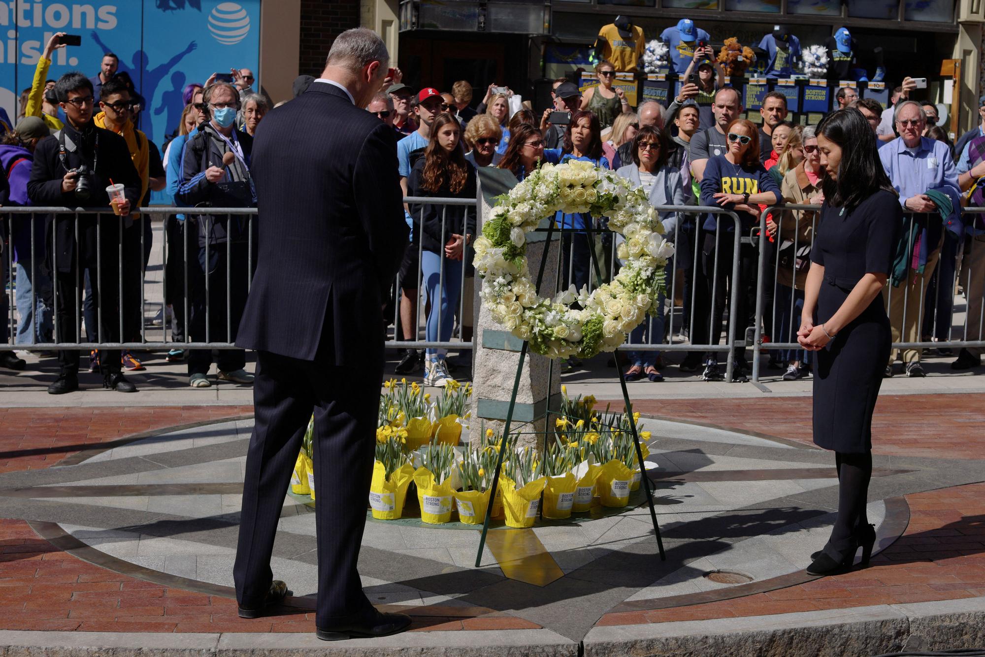 Homenaje a las víctimas del Maratón de Boston