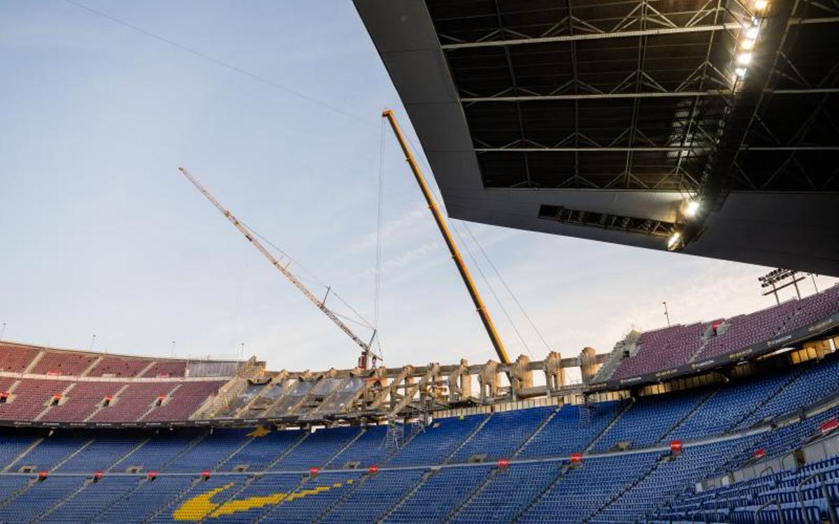 ¡El Camp Nou cambia de cara! Así están las obras en el Gol Sud ¡El Camp Nou cambia de cara! Así están las obras en el Gol Sud