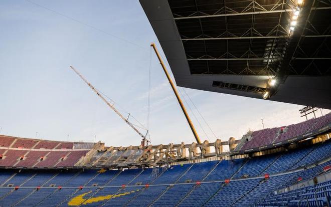 ¡El Camp Nou cambia de cara! Así están las obras en el Gol Sud