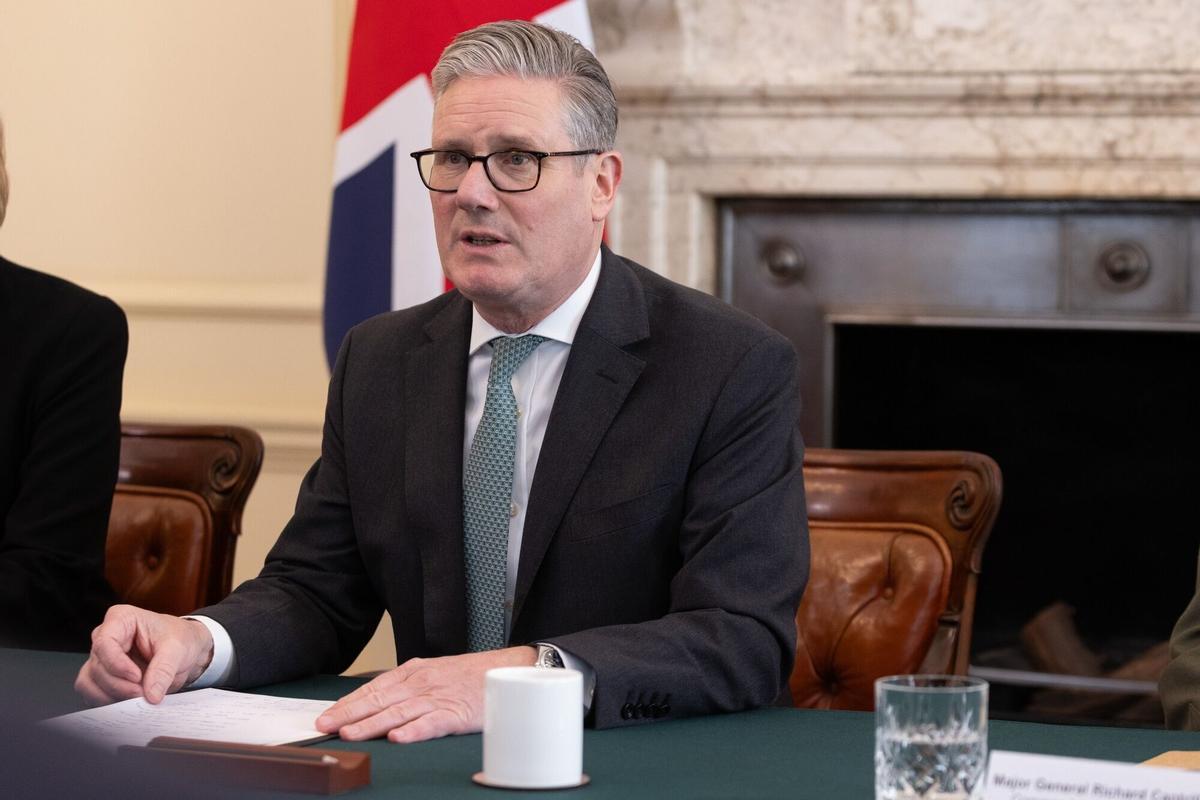 El primer ministro británico, Keir Starmer, el pasado lunes en una reunión en Londres.