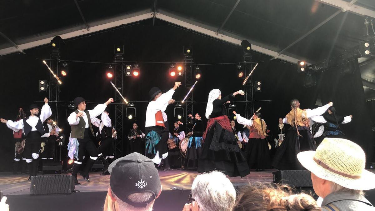Tequexetéldere, durante su primera actuación en el Festival Intercéltico de Lorient.