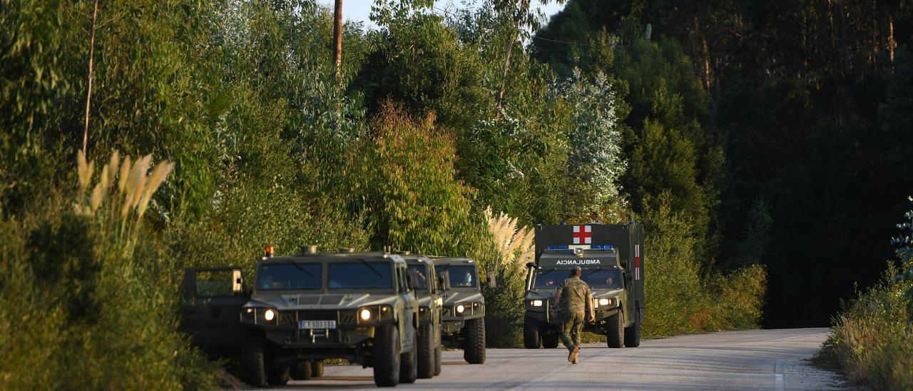 Imagen de archivo de un convoy militar saliendo de la base General Morillo.