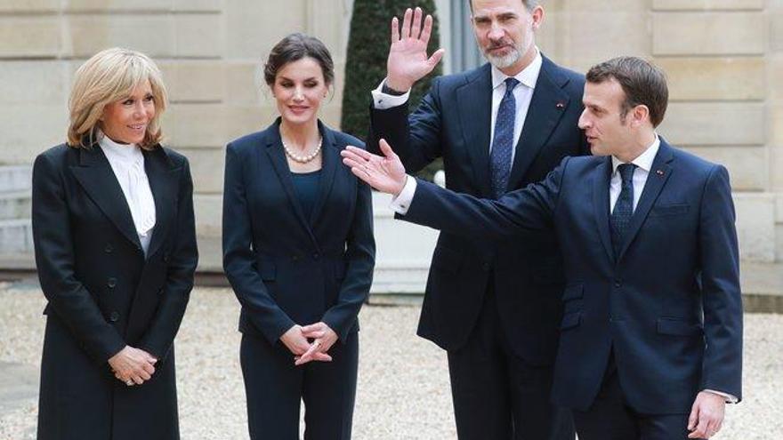 El rey Felipe VI recuerda el 11-M desde París con Macron