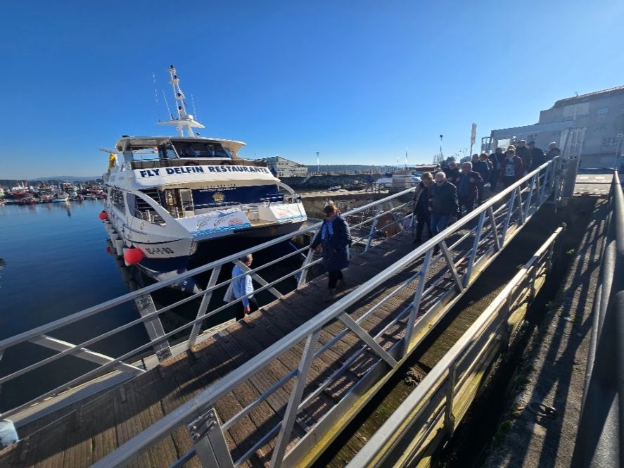 Así se despidió el año en el catamarán restaurante Fly Delfín, de Cruceros do Ulla Turimares.