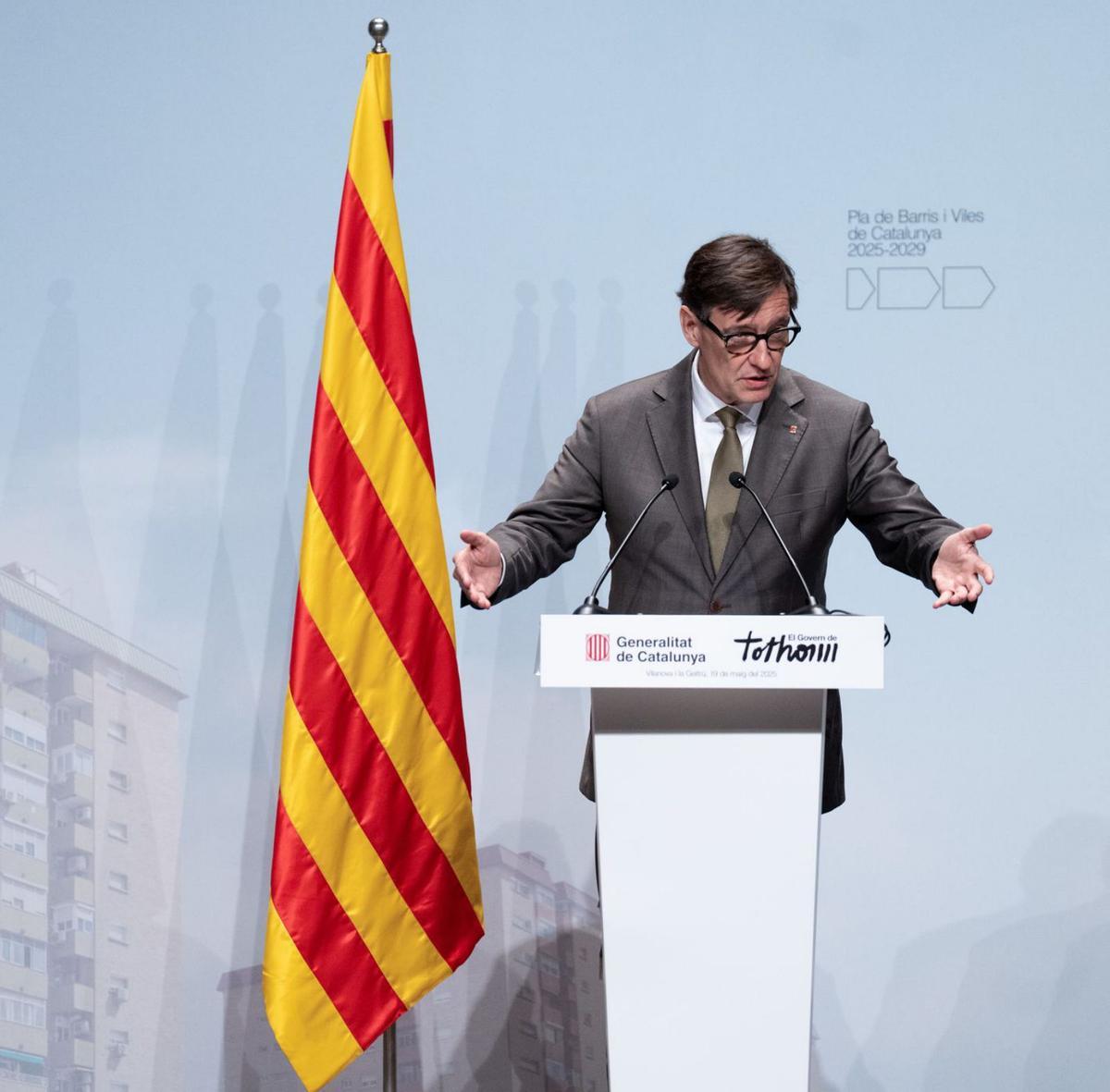 Illa reprèn la llei de barris de Maragall amb una inversió de 1.000 milions Illa reprèn la llei de barris de Maragall amb una inversió de 1.000 milions