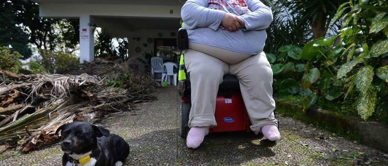 Graciela Cortizo, en su silla motorizada. // Gustavo Santos