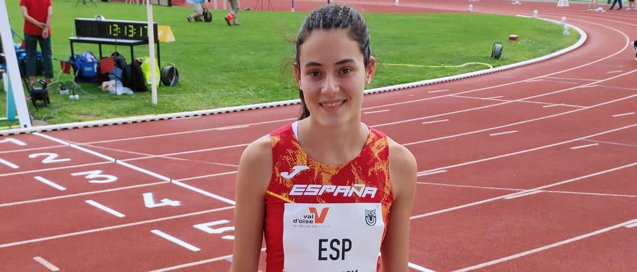 La alcorina Anna Bellés, en una competición con la selección española.