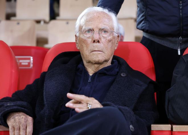 Monaco (Monaco), 20/03/2024.- Giorgio Armani watches the EuroLeague Basketball match between AS Monaco and EA7 Emporio Armani Milan in Monaco, 20 March 2024. (Baloncesto, Euroliga) EFE/EPA/SEBASTIEN NOGIER