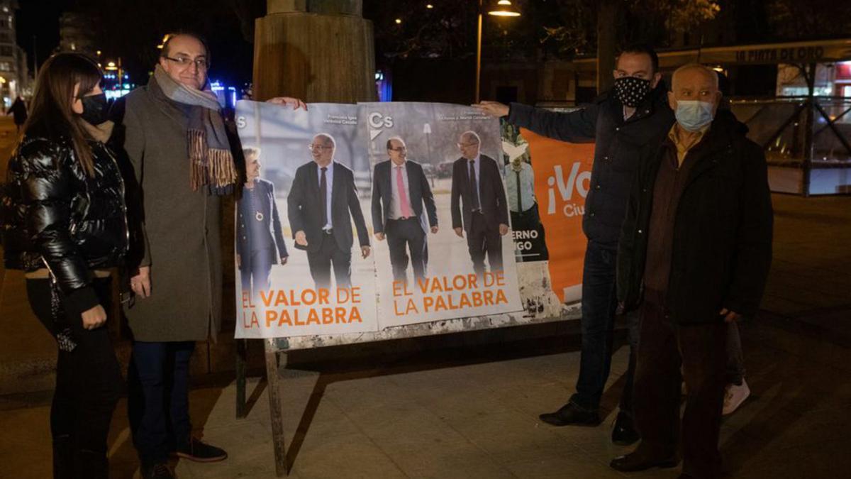 Pegada virtual de carteles de Ciudadanos.