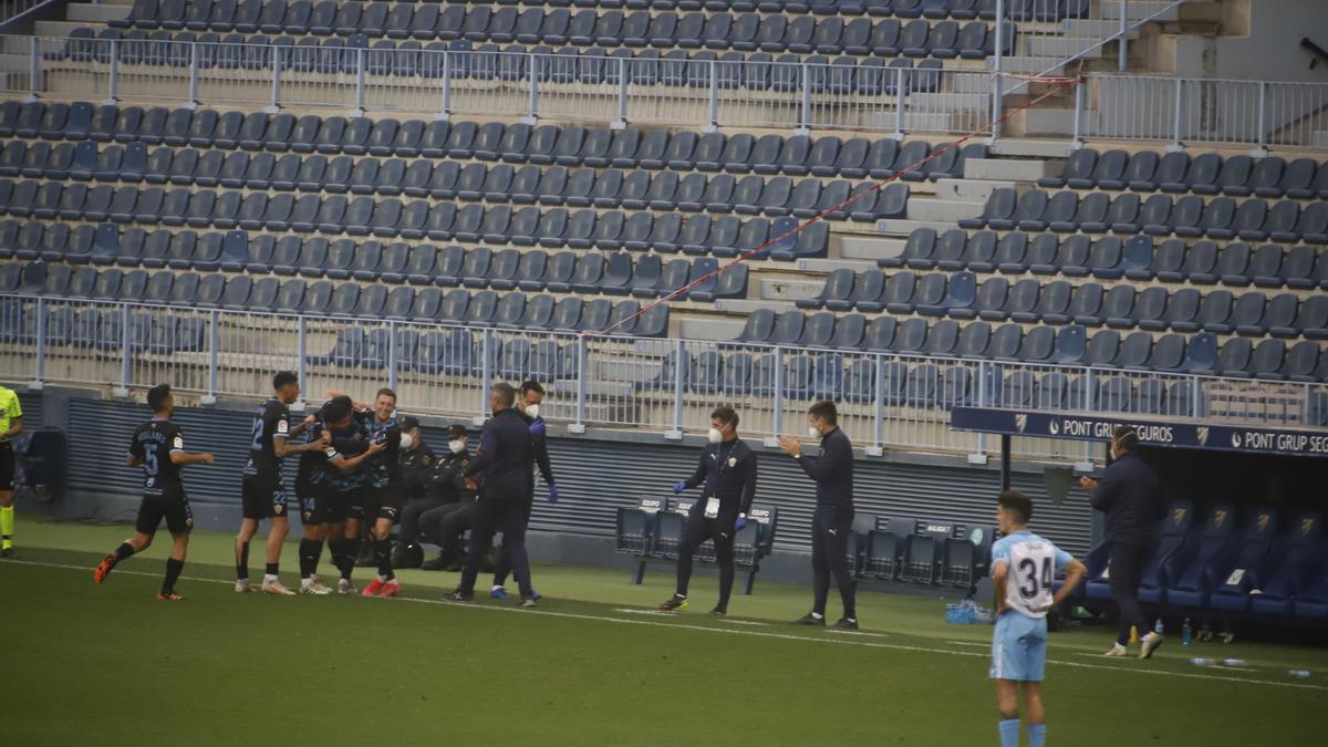 Partido de la Liga Smartbank entre el Málaga CF y el Almería