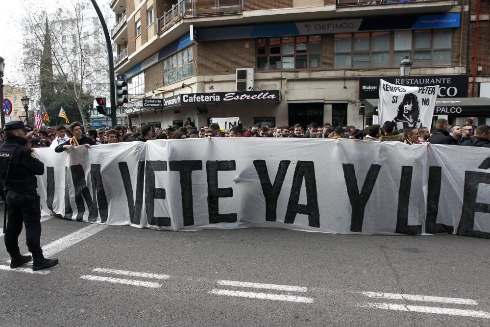 Protestas de la afición del Valencia CF