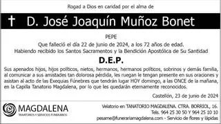 D. José Joaquín Muñoz Bonet